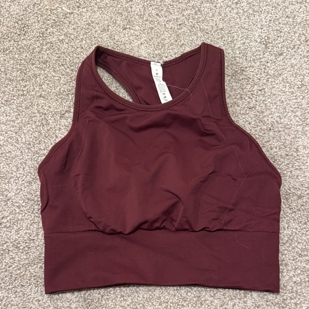 Lululemon Athletica Burgundy Sports Bra